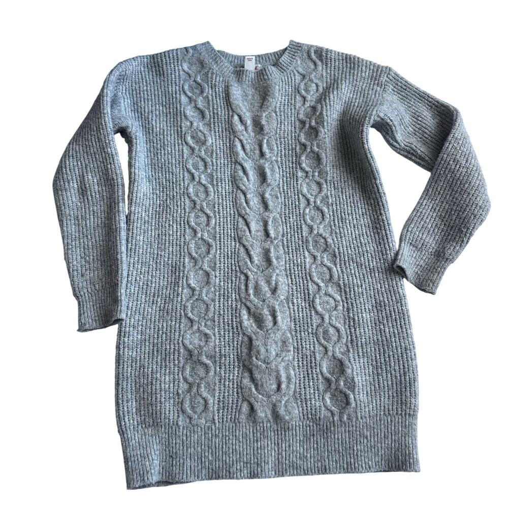 Cat & Jack Gray Cable Knit Sweater Dress - Size 8